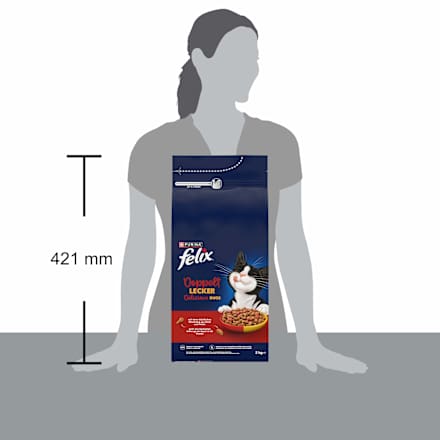 Trockenfutter Katze mit Rind, doppelt lecker - delicieux duos, 2 kg