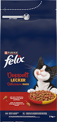 Trockenfutter Katze mit Rind, doppelt lecker - delicieux duos, 2 kg