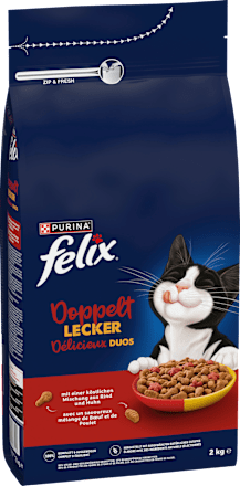 Trockenfutter Katze mit Rind, doppelt lecker - delicieux duos, 2 kg