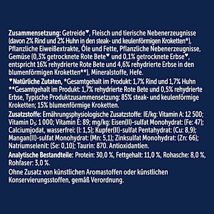 Trockenfutter Katze mit Rind, doppelt lecker - delicieux duos, 2 kg