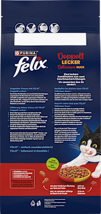 Trockenfutter Katze mit Rind, doppelt lecker - delicieux duos, 2 kg