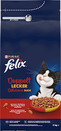 Trockenfutter Katze mit Rind, doppelt lecker - delicieux duos, 2 kg