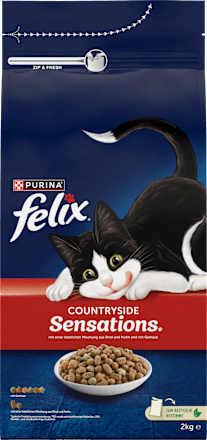 Droog kattenvoer met rundvlees, kip en groenten, countryside sensations, 2 kg