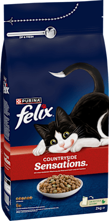 Droog kattenvoer met rundvlees, kip en groenten, countryside sensations, 2 kg