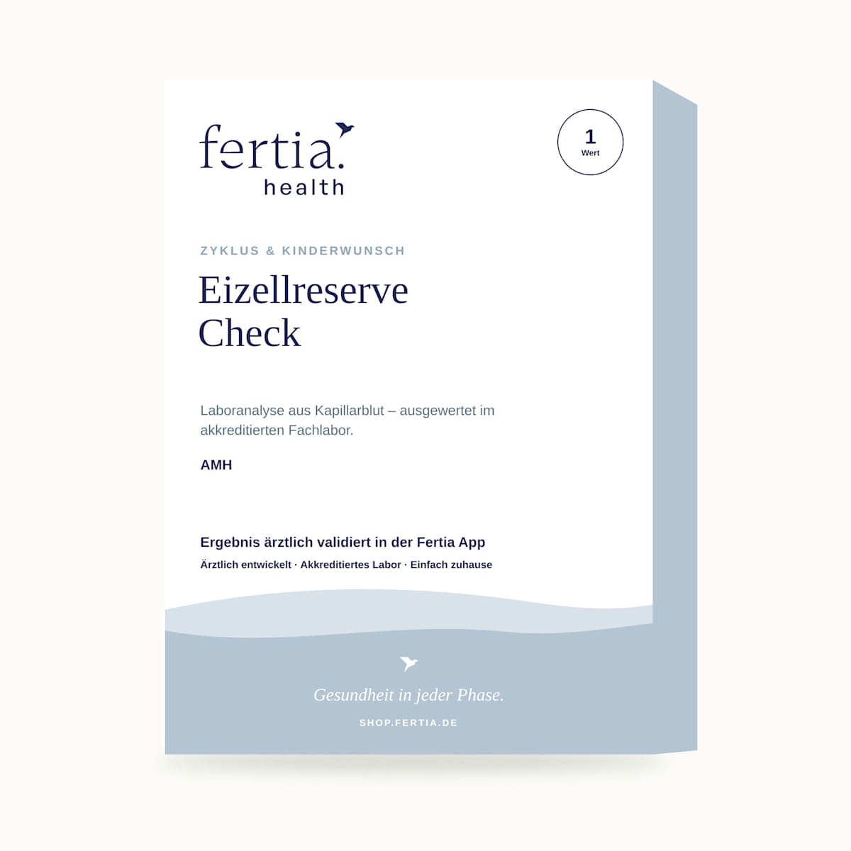 fertia health Eizellreserve Check– Bluttest mit Laboranalyse für Zuhause, 1 St