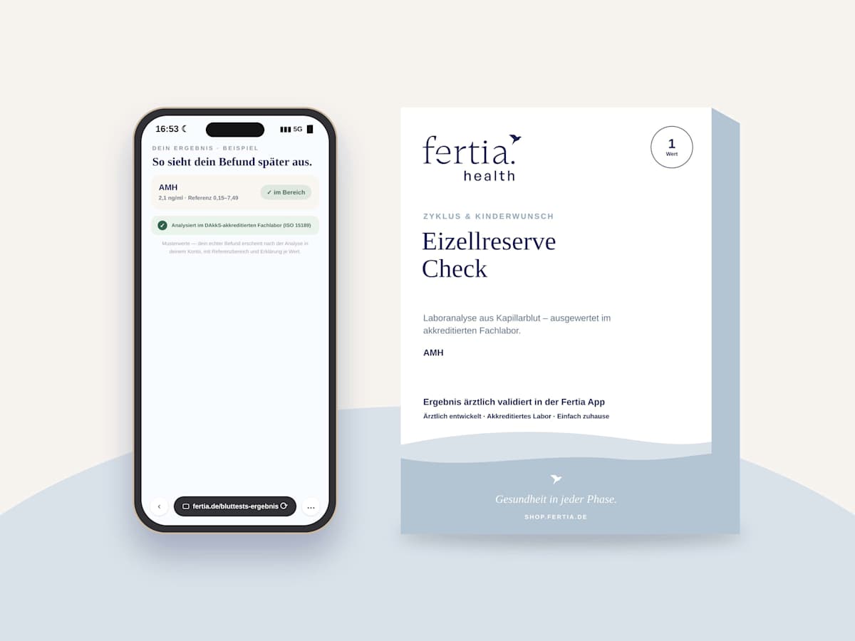 fertia health Eizellreserve Check– Bluttest mit Laboranalyse für Zuhause, 1 St