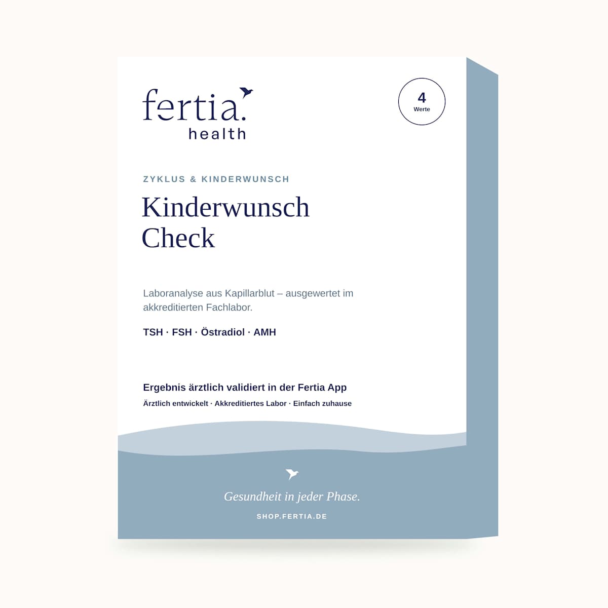 fertia health Kinderwunsch Check– Bluttest mit Laboranalyse für Zuhause, 1 St