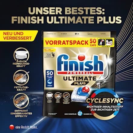 Vaatwastabletten Ultimate Plus, 50 stuks