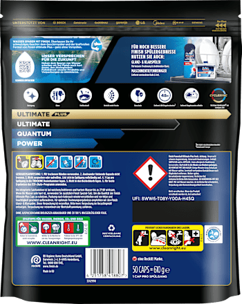 Vaatwastabletten Ultimate Plus, 50 stuks