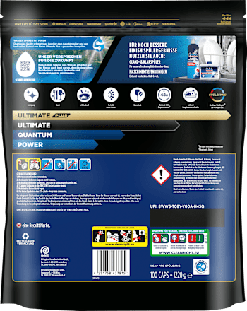 Vaatwastabletten Ultimate Plus, 100 stuks
