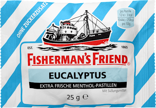 Pastillen, Eukalyptus, ohne Zuckerzusatz, 25 g