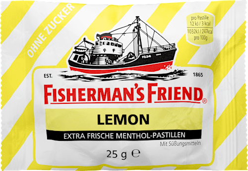 Pastillen, lemon, Zitrone, zuckerfrei, 25 g