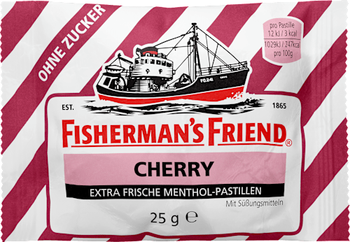 Pastillen, wild cherry, Wildkirsche, zuckerfrei, 25 g
