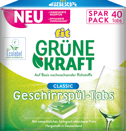 Vaatwastabletten Green Kraft Classic, 40 stuks