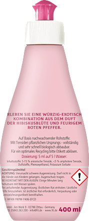 Afwasmiddel Hibiscus &amp; Rode Peper, 400 ml