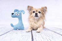 Hundespielzeug Pepples Stoffhund, hellblauer Kord, 1 St Flamingo