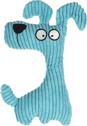 Hundespielzeug Pepples Stoffhund, hellblauer Kord, 1 St Flamingo