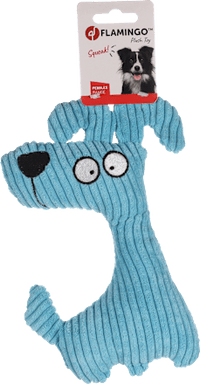 Hundespielzeug Pepples Stoffhund, hellblauer Kord, 1 St Flamingo