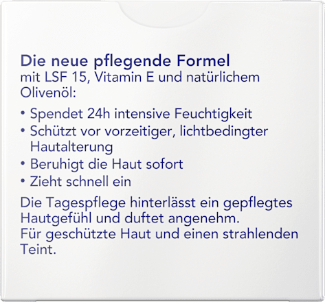 Gesichtscreme Olivenöl & Vitamin E LSF 15, 50 ml