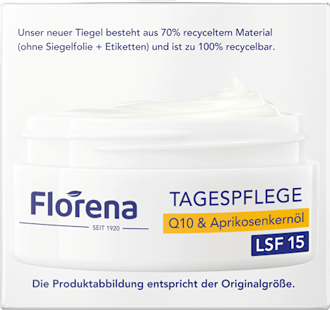 Gesichtscreme Q10 & Aprikosenkernöl Anti-Falten & Elastizität, LSF 15, 50 ml