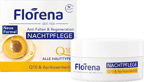 Nachtcreme Q10 & Aprikosenkernöl, 50 ml