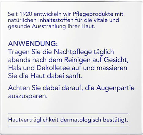 Nachtcreme Q10 & Aprikosenkernöl, 50 ml