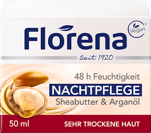 Nachtcreme Sheabutter & Arganöl, 50 ml