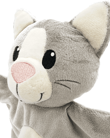 Handpuppe Katze, grau, 1 St