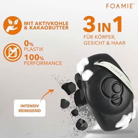 Vaste douchegel voor mannen met actieve kool 3-in-1, 90 g