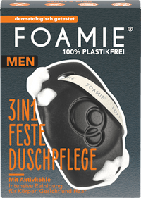 Vaste douchegel voor mannen met actieve kool 3-in-1, 90 g