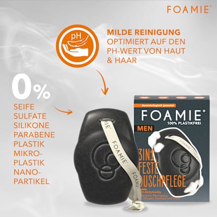 Vaste douchegel voor mannen met actieve kool 3-in-1, 90 g