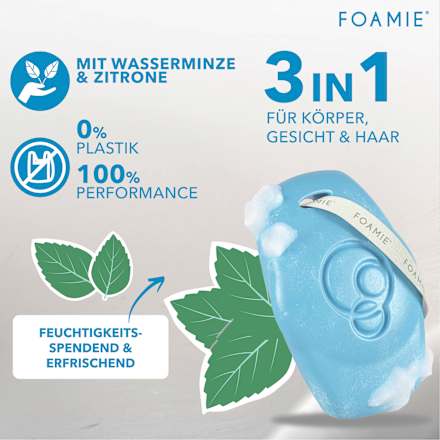 Douchegel voor mannen Water Mint &amp; Citroen 3-in-1, 90 g