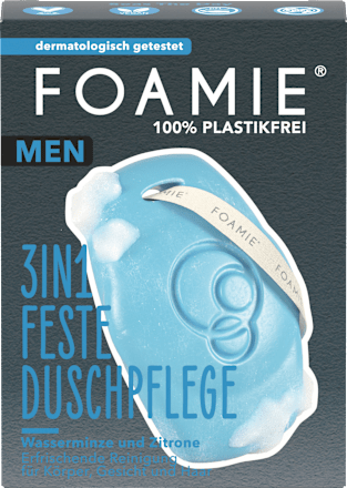 Festes Duschgel Men Wasserminze & Zitrone 3in1, 90 g