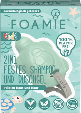 Vaste shampoo &amp; douchegel 2-in-1 groen, 80 g