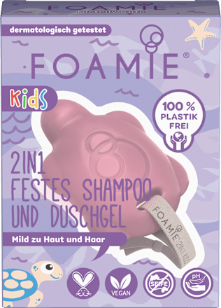 Vaste shampoo &amp; douchegel 2-in-1 paars, 80 g