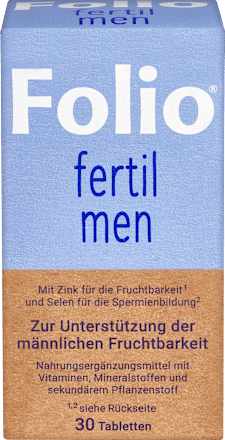 Fertil men foliumzuurtabletten 30 stuks, 26 g