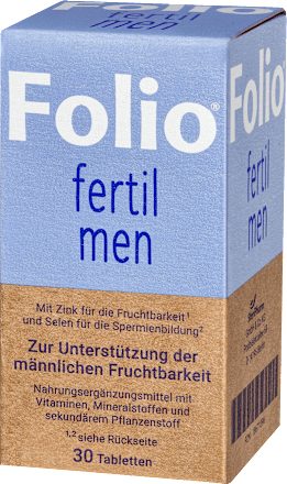 Fertil men foliumzuurtabletten 30 stuks, 26 g
