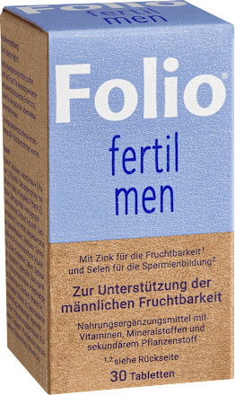 Fertil men foliumzuurtabletten 30 stuks, 26 g