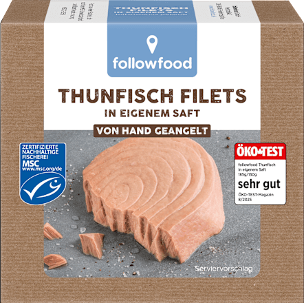 Thunfisch Filets, in eigenem Saft, MSC Zertifizierung, 130 g