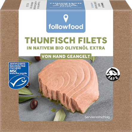 Thunfisch Filets, in nativem Bio-Olivenöl extra, MSC Zertifizierung, 120 g