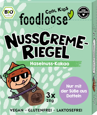 Kindersnack Nusscreme-Riegel Kids Haselnuss-Kakao ab 3 Jahren (3x28 g), 84 g