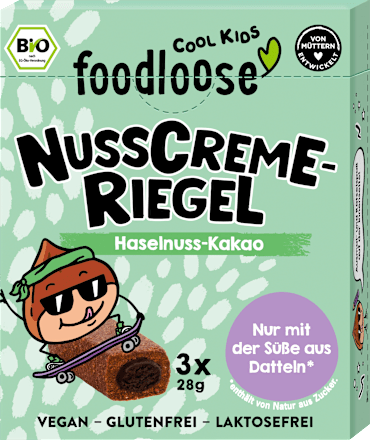 Kindersnack Nusscreme-Riegel Kids Haselnuss-Kakao ab 3 Jahren (3x28 g), 84 g