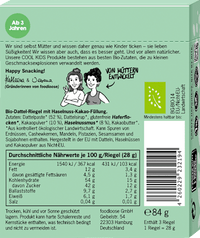 Kindersnack Nusscreme-Riegel Kids Haselnuss-Kakao ab 3 Jahren (3x28 g), 84 g