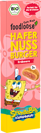 Kindersnack SpongeBob Hafer Nuss Burger Erdbeere (3x17 g) ab 3 Jahren, 51 g