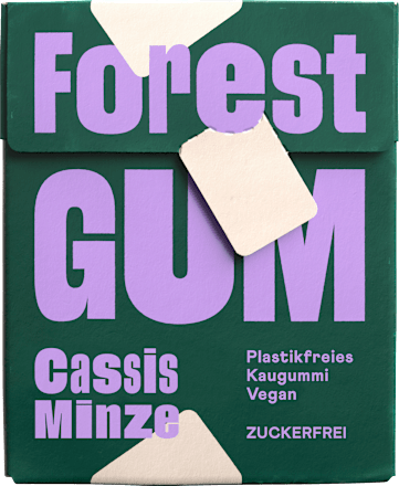 Kaugummi, Cassis Minze, zuckerfrei, 10 St
