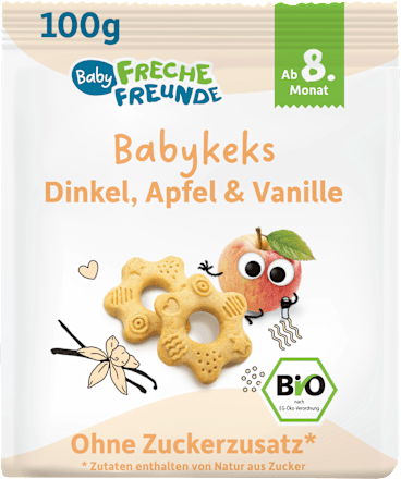 Babykekse Dinkel, Apfel & Vanille ab dem 8. Monat, 100 g