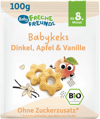 Babykekse Dinkel, Apfel & Vanille ab dem 8. Monat, 100 g