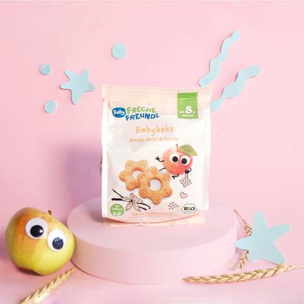 Babykekse Dinkel, Apfel & Vanille ab dem 8. Monat, 100 g