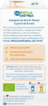 Babysnack Knusper-Schnitte Banane & Kürbis ab dem 8. Monat, 6x14g, 84 g