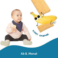 Babysnack Knusper-Schnitte Banane & Kürbis ab dem 8. Monat, 6x14g, 84 g